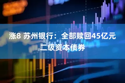 涨8 苏州银行：全部赎回45亿元二级资本债券